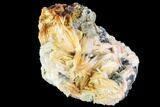 Cerussite Crystals with Bladed Barite on Galena - Morocco #100772-1